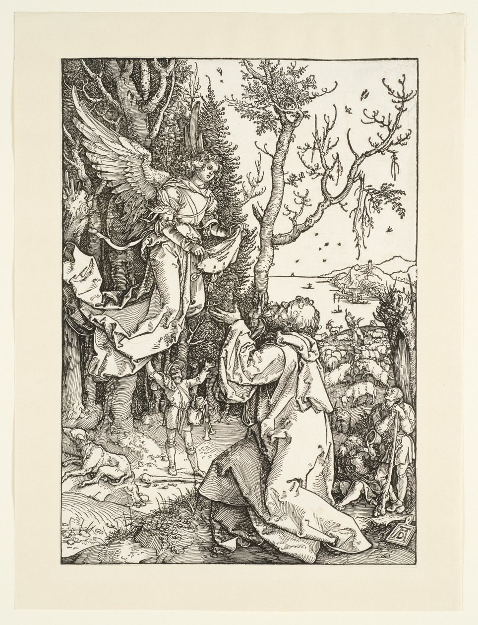 Het leven van de Maagd: Joachim en de engel door Albrecht Dürer