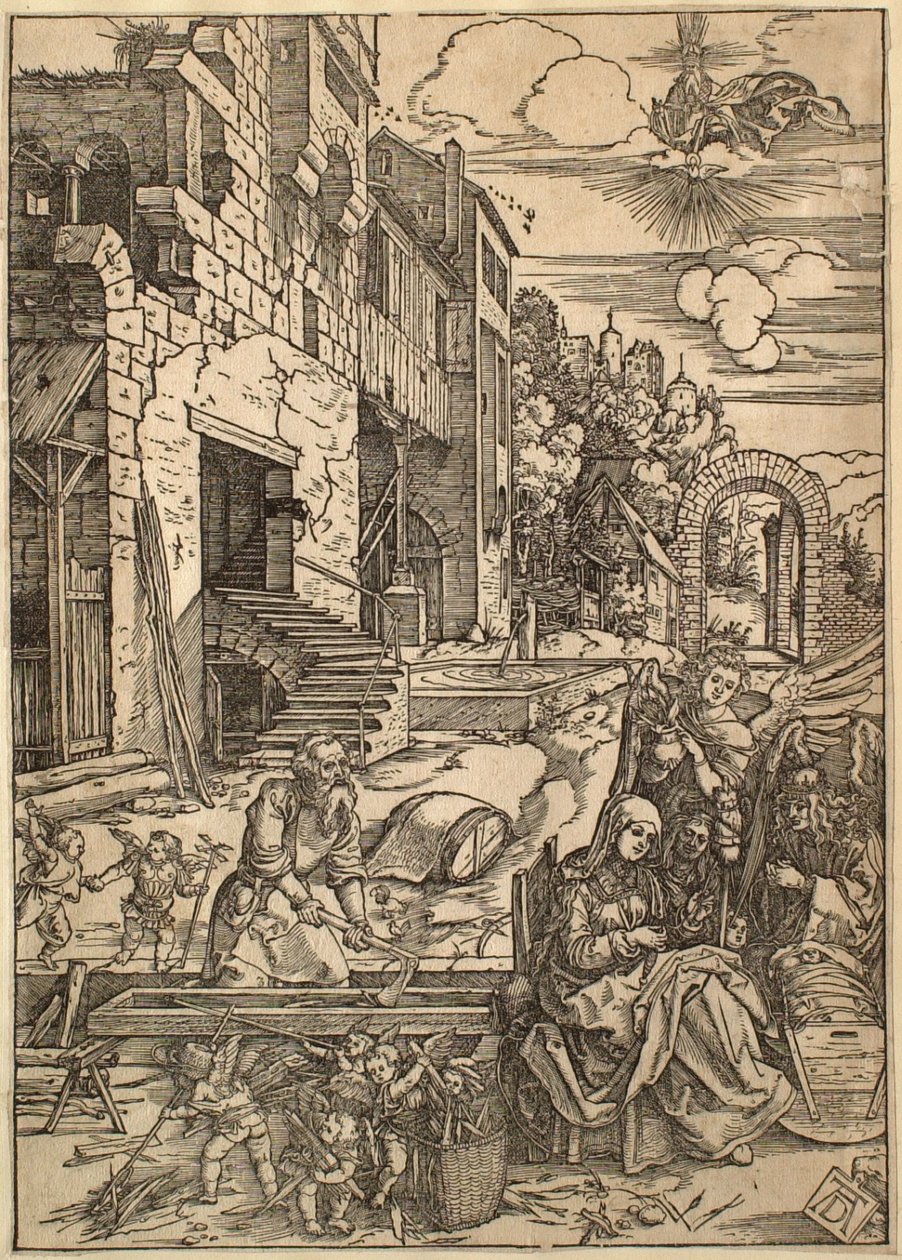Het leven van de Maagd: Het verblijf van de Heilige Familie in Egypte door Albrecht Dürer