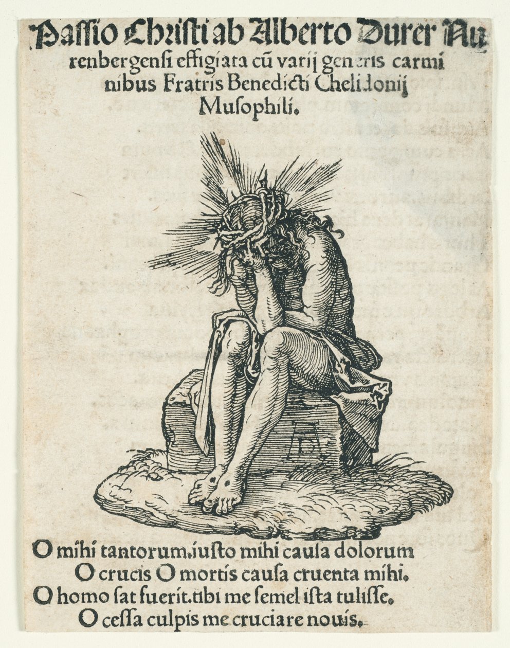 De Kleine Passie: de zittende Man van Smarten door Albrecht Dürer