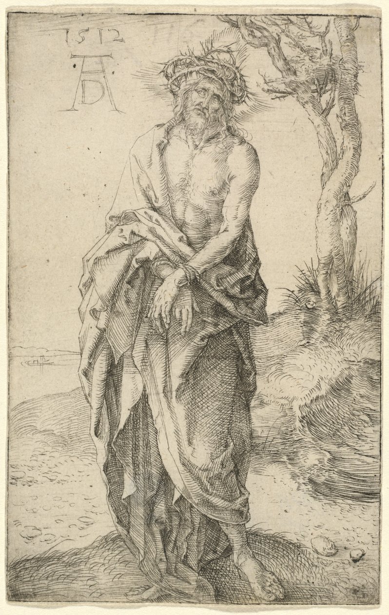 De man van smarten met gebonden handen door Albrecht Dürer
