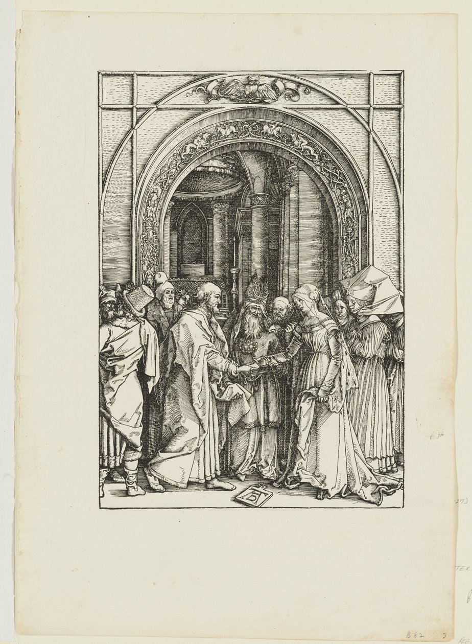 Het huwelijk van de Maagd door Albrecht Dürer