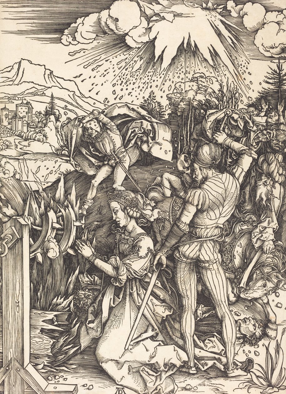 Het martelaarschap van Sint Catharina, ca. 1497-1499 door Albrecht Dürer