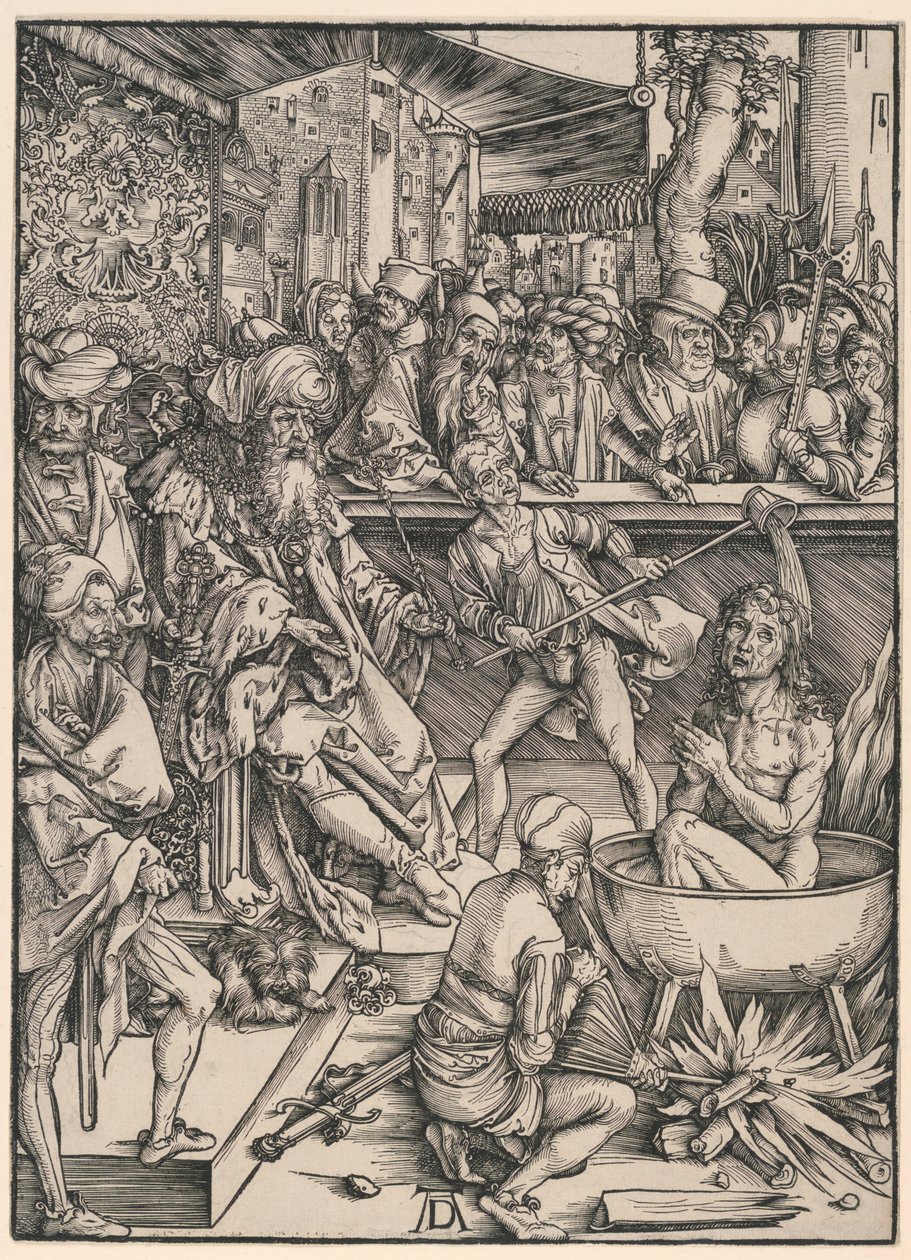 Het martelaarschap van Sint Jan, uit de Apocalyps door Albrecht Dürer