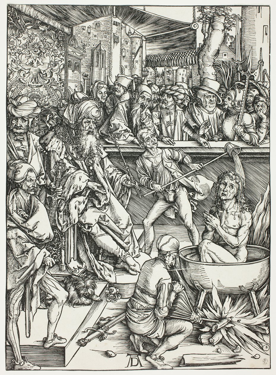 Het martelaarschap van Sint Jan, uit De Apocalyps door Albrecht Dürer