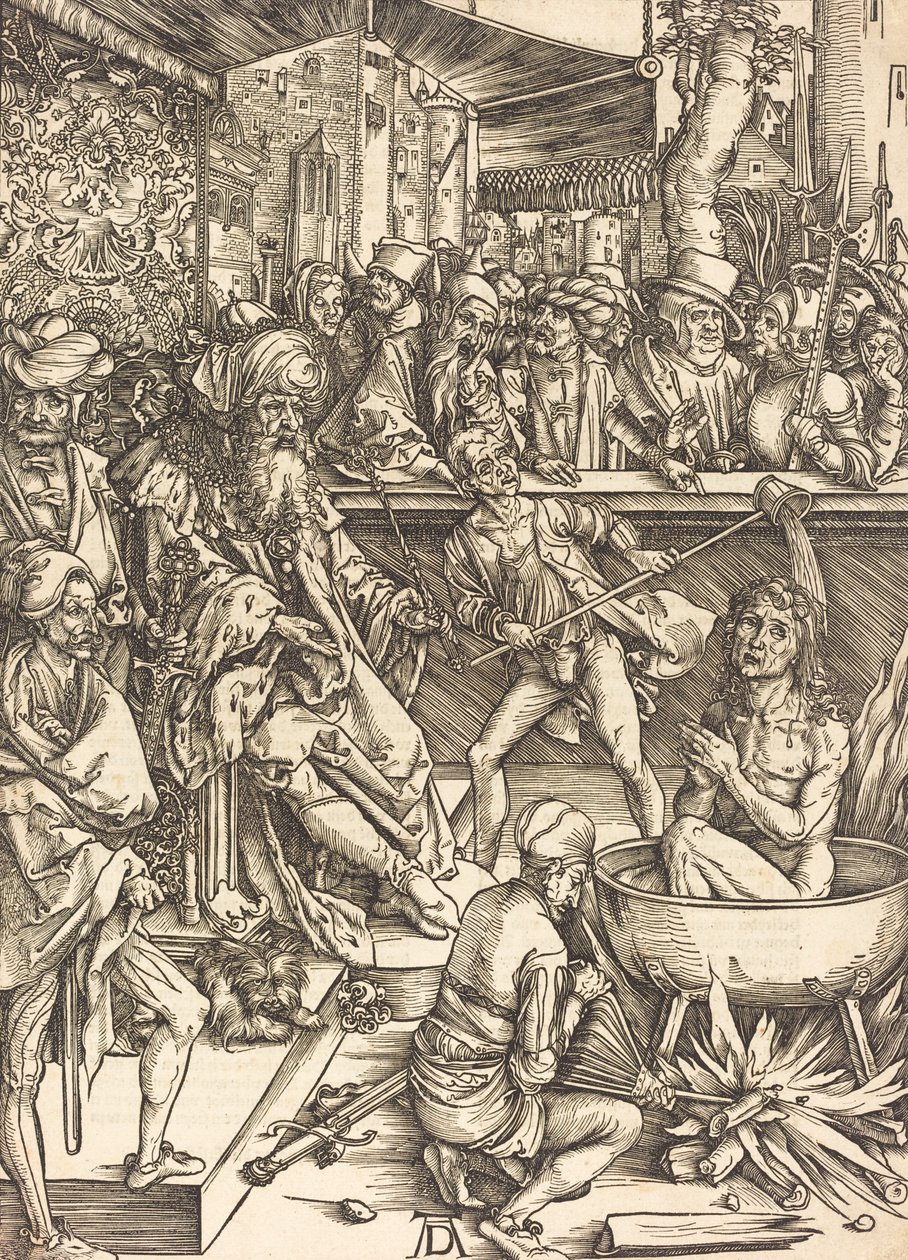 Het martelaarschap van Sint Jan, waarschijnlijk c. 1496-1498 door Albrecht Dürer