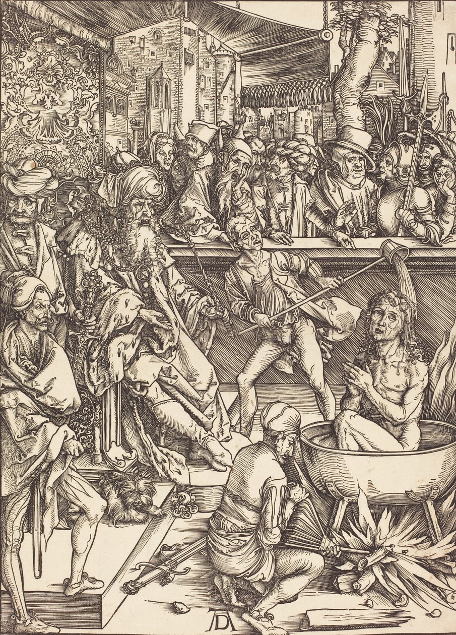 Het martelaarschap van Sint Jan, waarschijnlijk ca. 1496-1498 door Albrecht Dürer