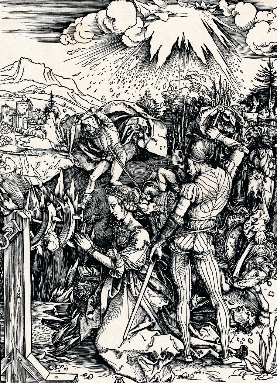 Het martelaarschap van St. Catherine, 1497 door Albrecht Dürer