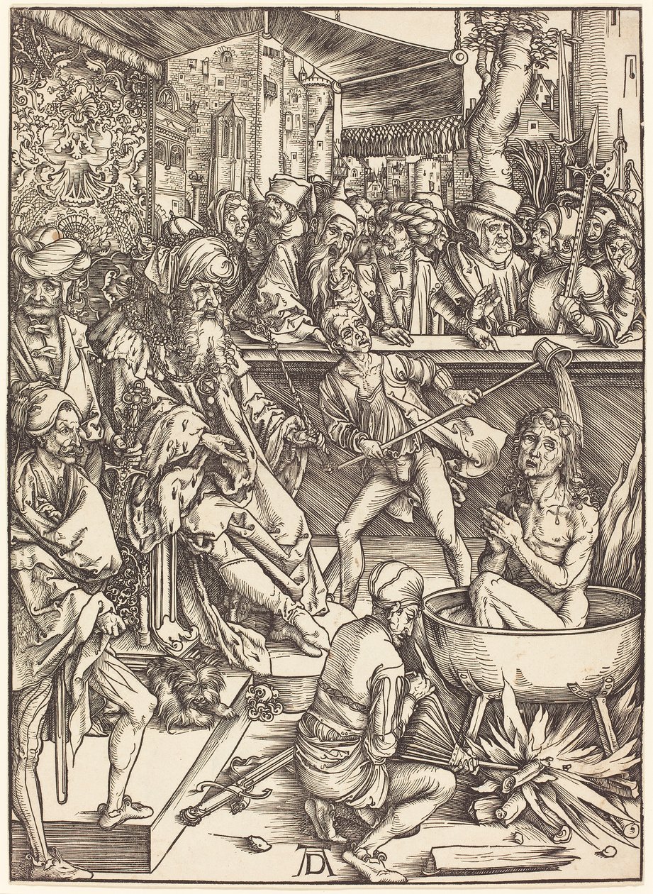 Het martelaarschap van Johannes de Evangelist door Albrecht Dürer