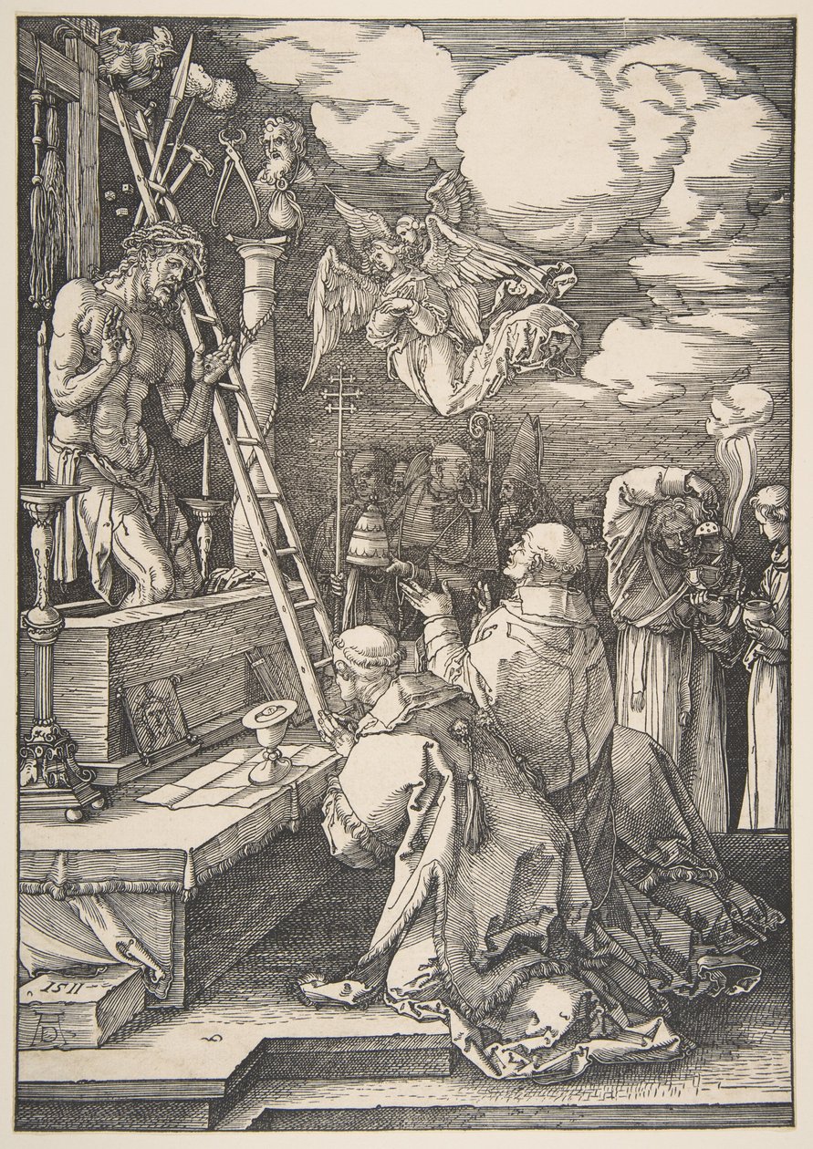 De mis van de heilige Gregorius door Albrecht Dürer