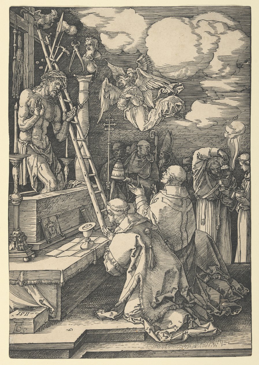 De mis van de heilige Gregorius door Albrecht Dürer