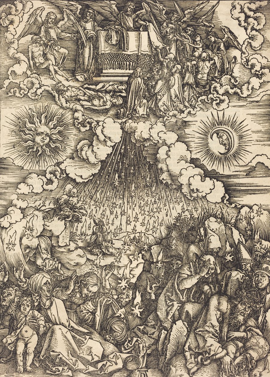 De opening van het vijfde en zesde zegel, ca. 1497 door Albrecht Dürer