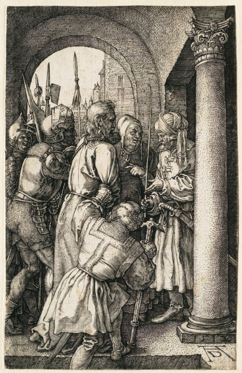 De passie: Christus voor Pilatus door Albrecht Dürer