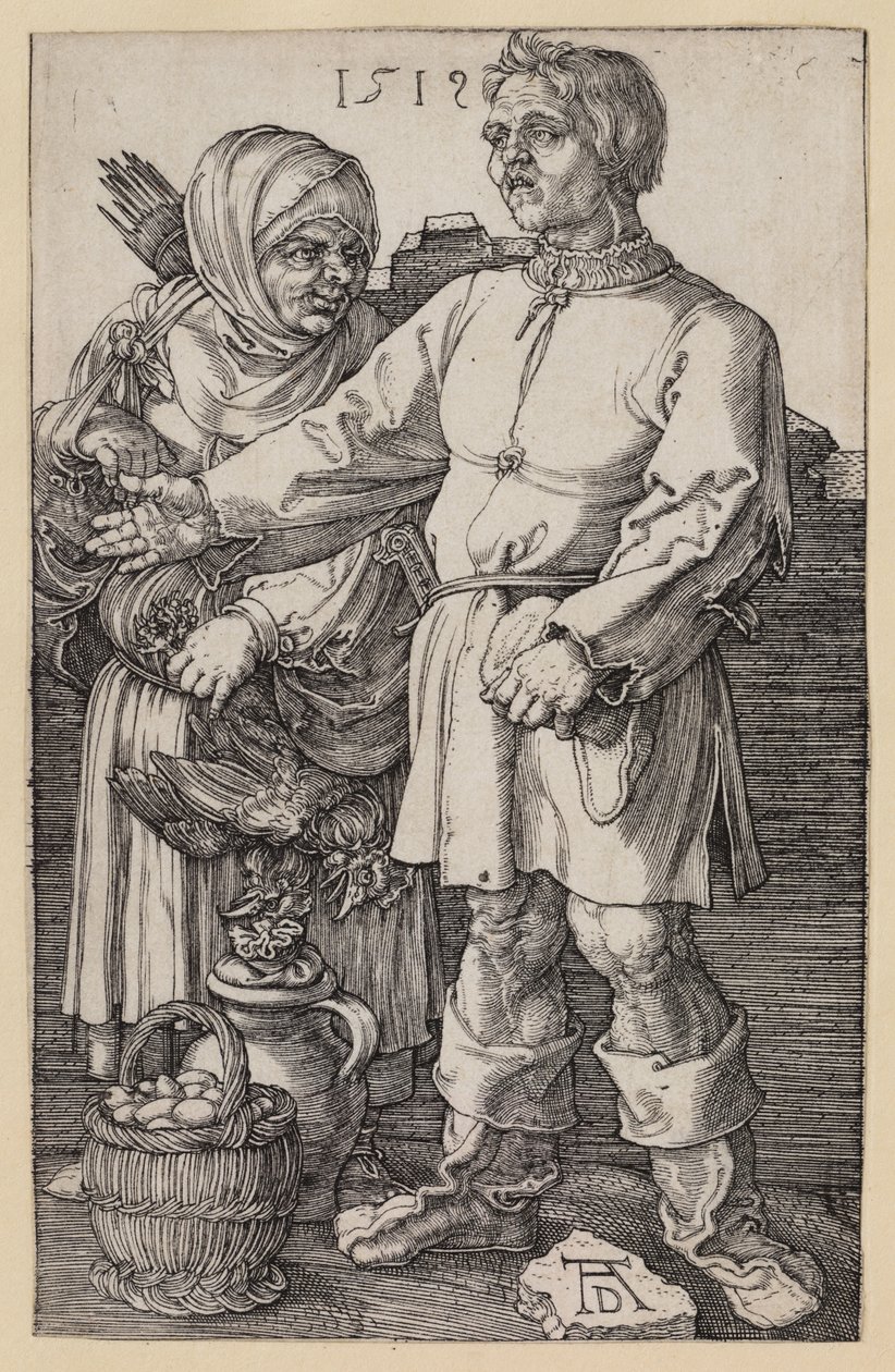 Het boerenpaar op de markt door Albrecht Dürer