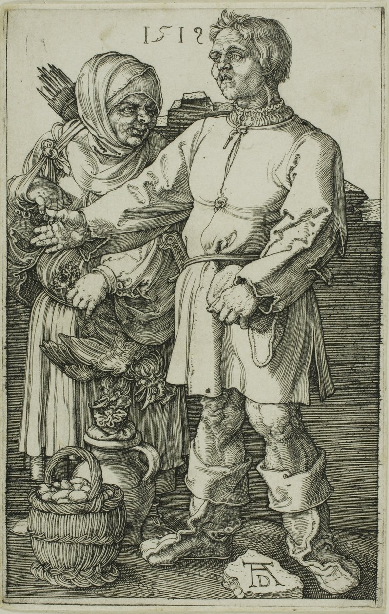 De Boer en Zijn Vrouw op de Markt door Albrecht Dürer