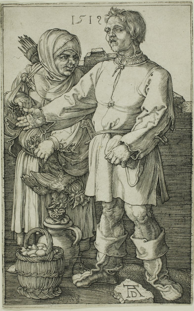 De boer en zijn vrouw op de markt door Albrecht Dürer