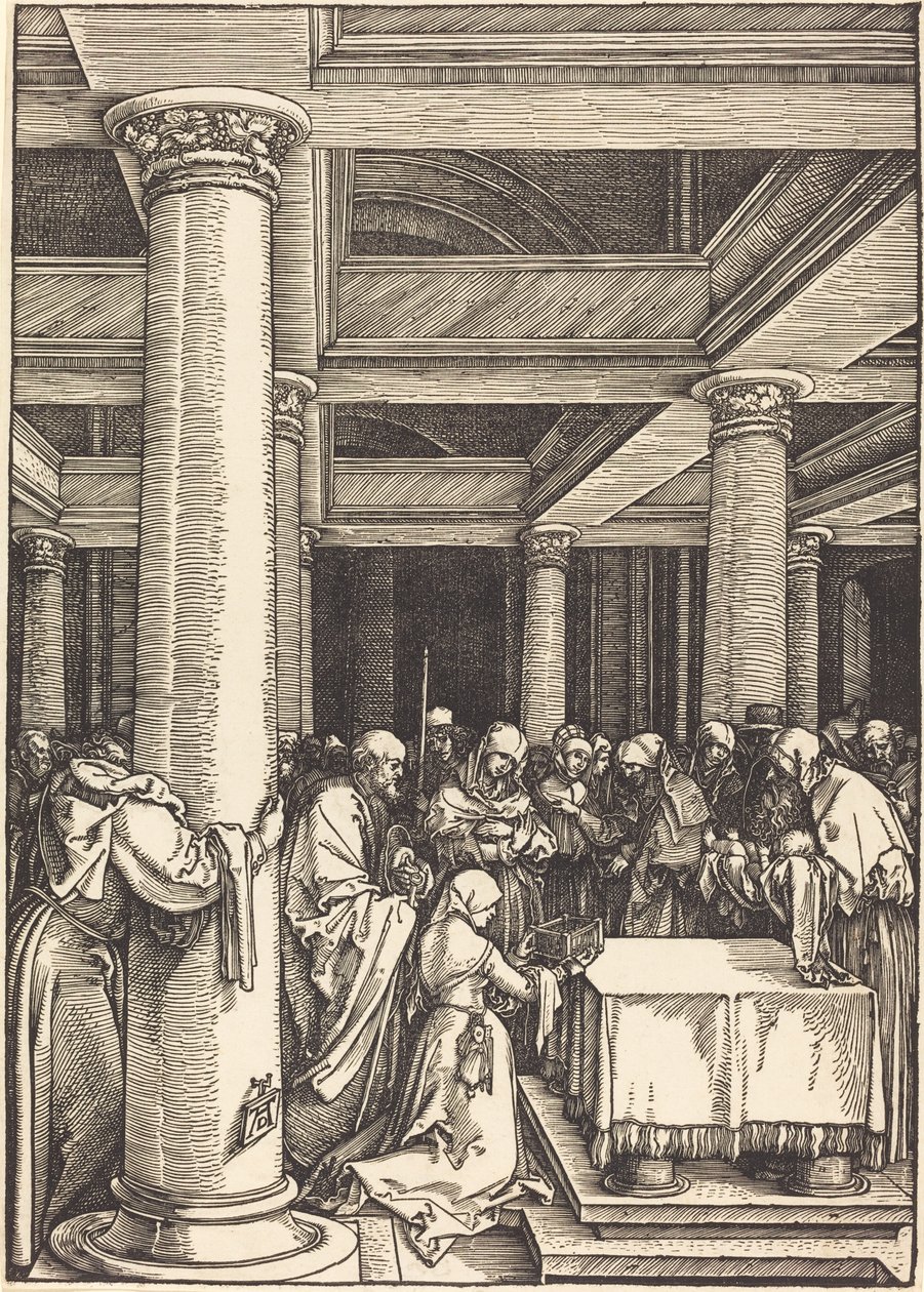 De presentatie van Christus in de tempel door Albrecht Dürer