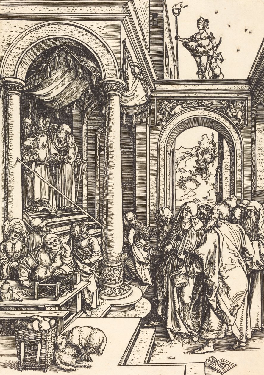 De presentatie van de Maagd in de tempel, ca. 1502-1503 door Albrecht Dürer