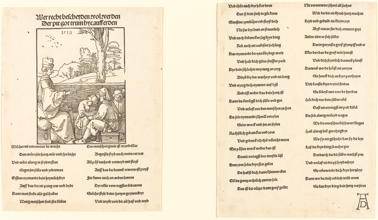 De schoolmeester, 1510 door Albrecht Dürer
