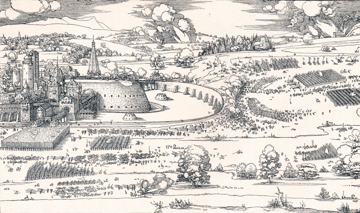Het beleg van een fort I, 1527 1906 door Albrecht Dürer