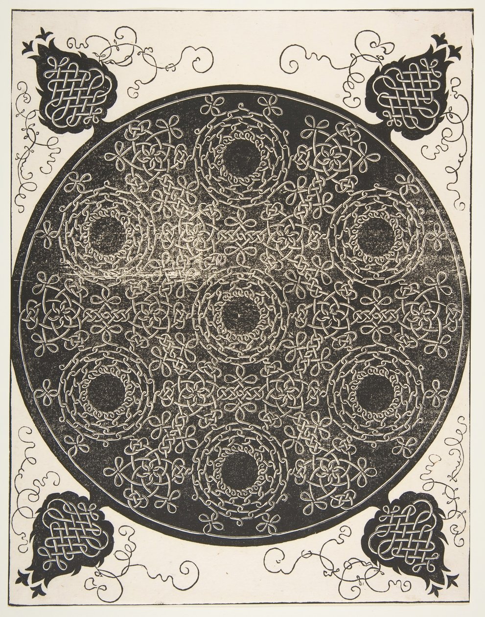 De Zesde Knoop. Gevlochten Rondel met Zeven Kransen door Albrecht Dürer