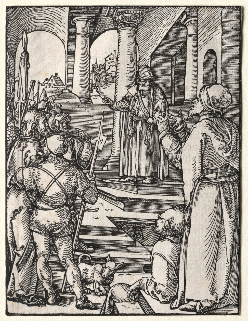 De Kleine Passie: Christus voor Pilatus door Albrecht Dürer