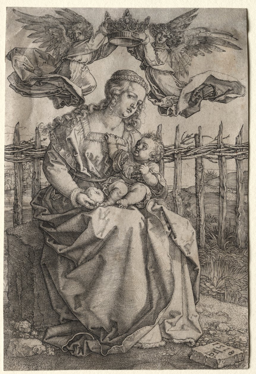 De Maagd Gekroond door Twee Engelen door Albrecht Dürer