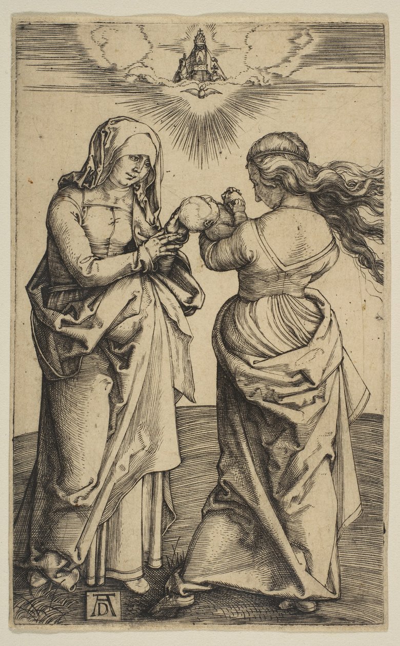 De Maagd en het Kind met het Christuskind en Sint Anna door Albrecht Dürer