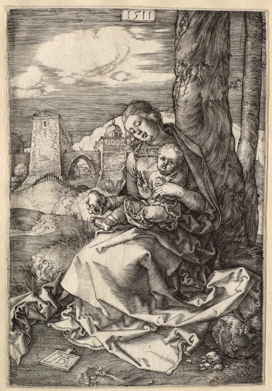 De Maagd en het Kind met de peer door Albrecht Dürer