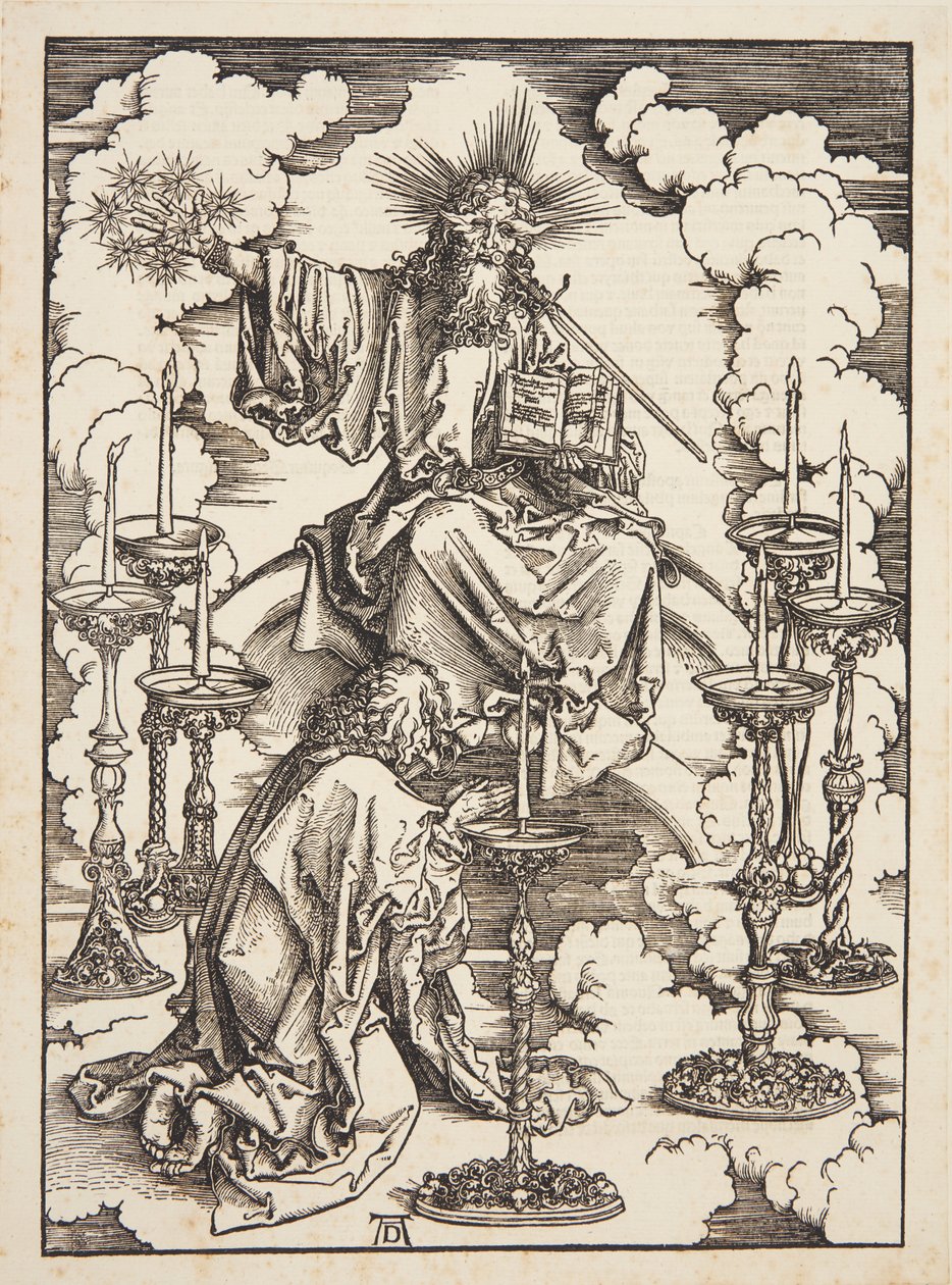 Het visioen van de zeven kandelaars door Albrecht Dürer