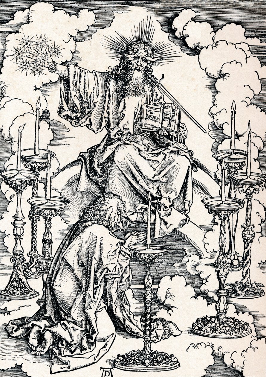 De Visie van de Zeven Kandelaren, 1498 1906 door Albrecht Dürer