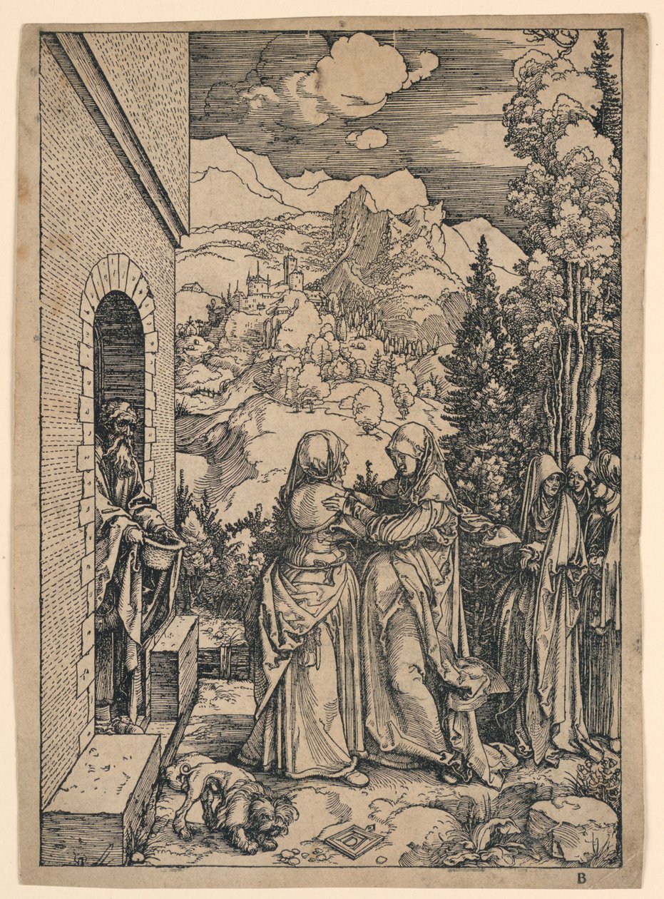 De Visitatie, uit "Het Leven van de Maagd" door Albrecht Dürer