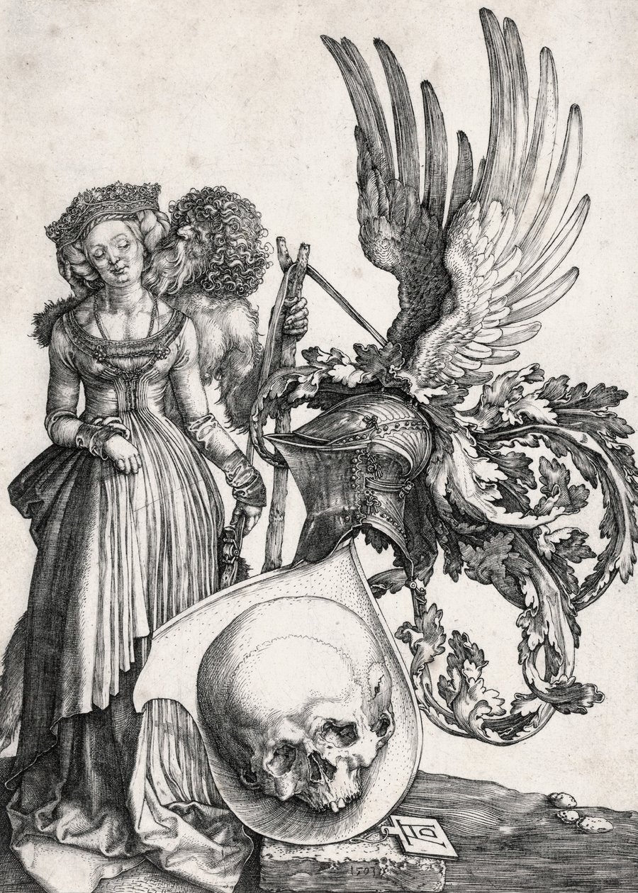 Het wapen met de schedel, 1503 door Albrecht Dürer