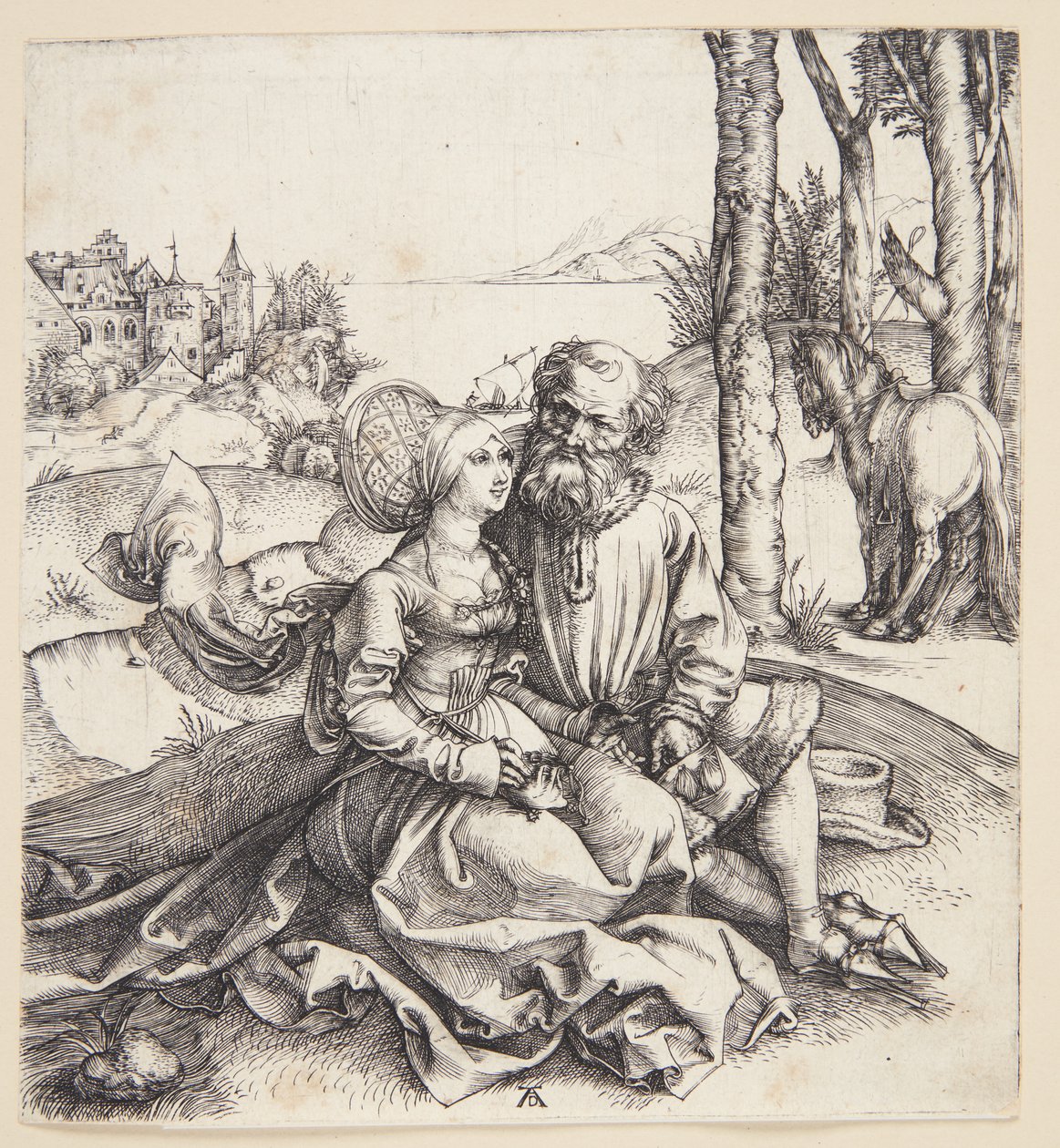 Het slecht bij elkaar passende paar door Albrecht Dürer