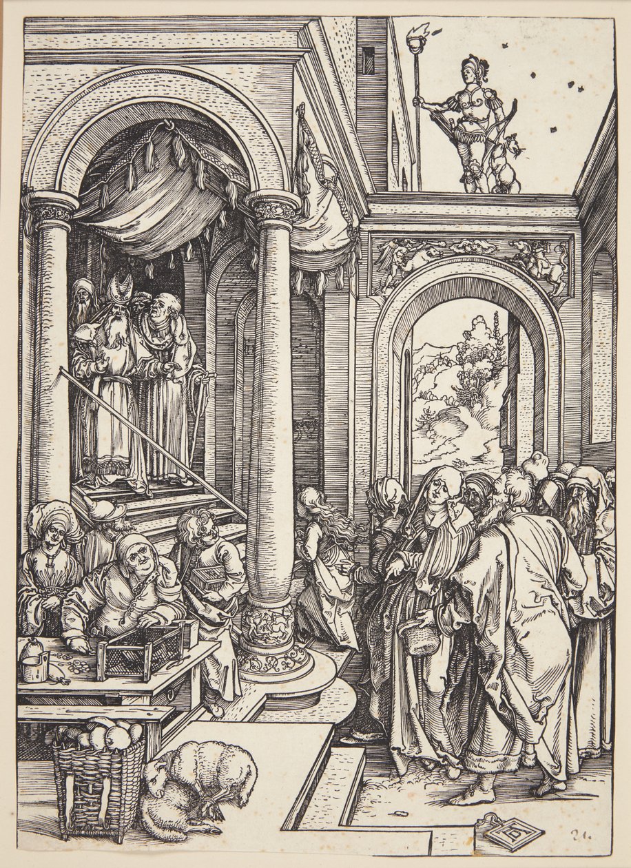 De presentatie van de Maagd in de tempel door Albrecht Dürer