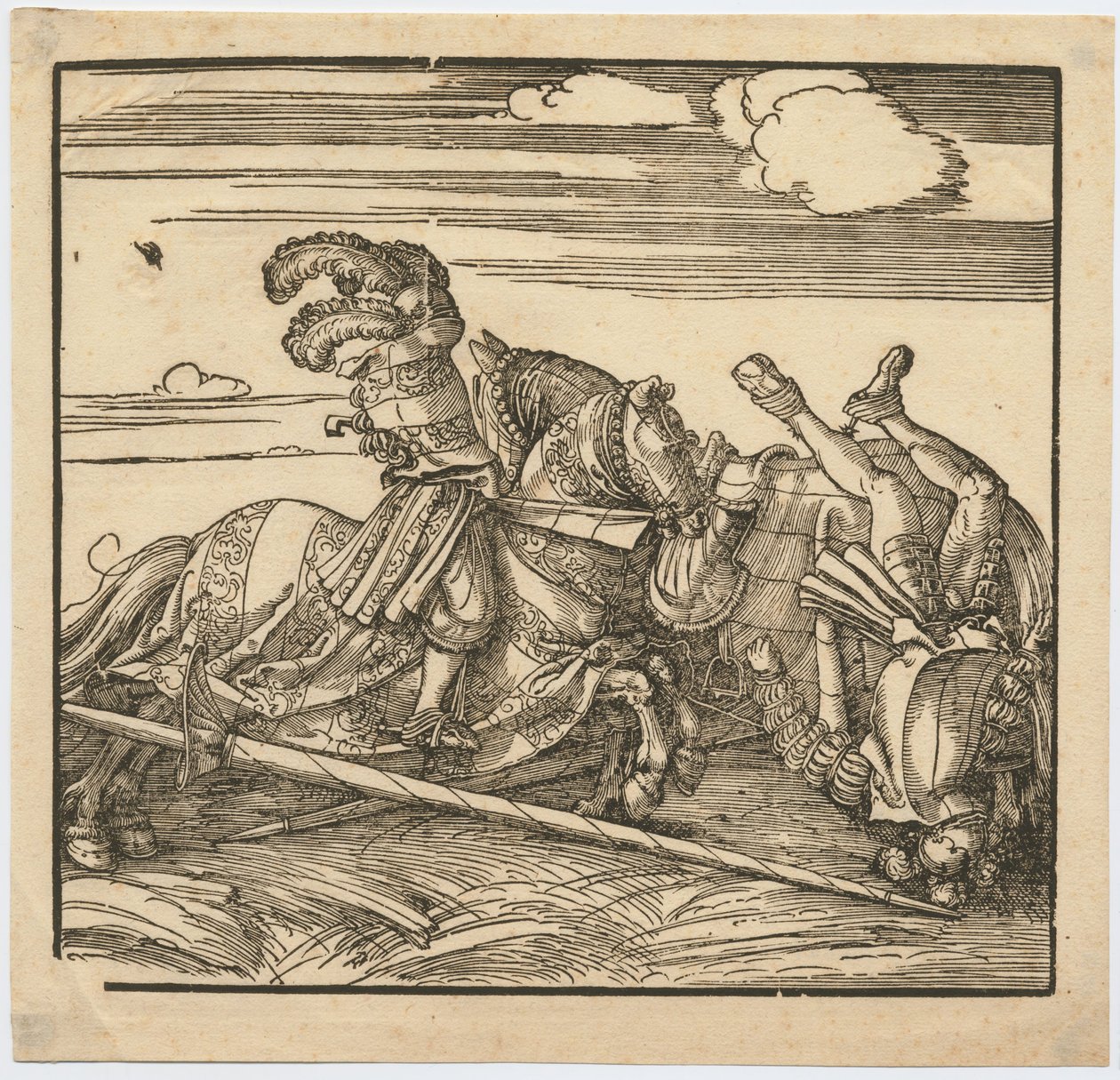 Toernooi, ca. 1516 door Albrecht Dürer