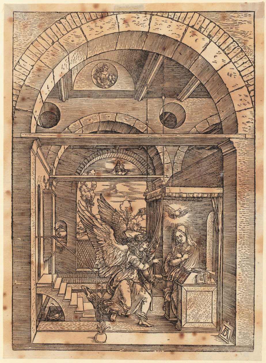 De verloving van Maria, blad 7 van de reeks „Het leven van Maria” door Albrecht Dürer