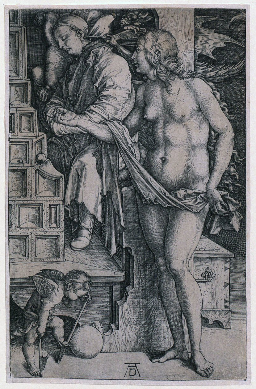 De verleiding van de nietsnut door Albrecht Dürer