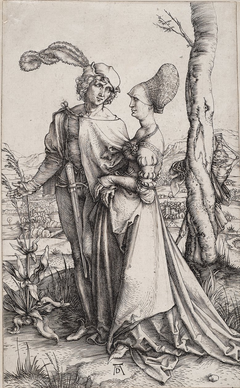 Jong stel bedreigd door de dood door Albrecht Dürer