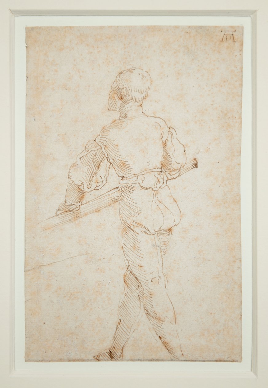 Een man met een roeispaan door Albrecht Dürer
