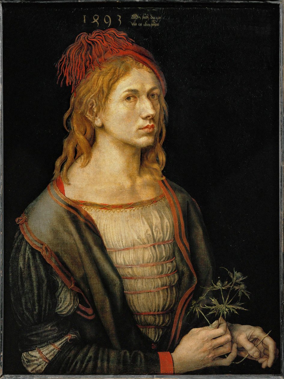 Albrecht Duerer, zelfportret ... door Albrecht Dürer or Duerer
