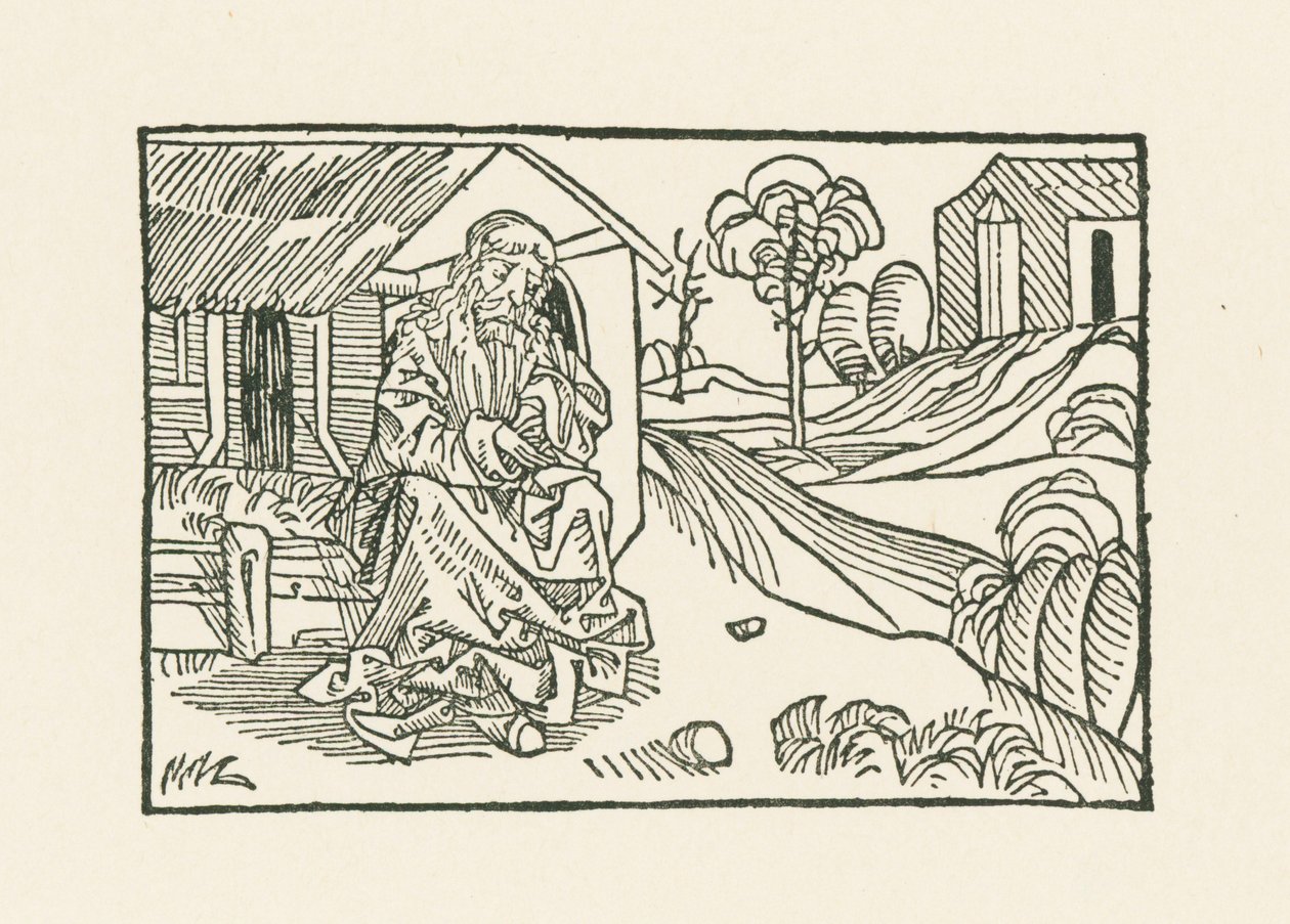 Broeder Claus voor de hut door Albrecht Dürer or Duerer