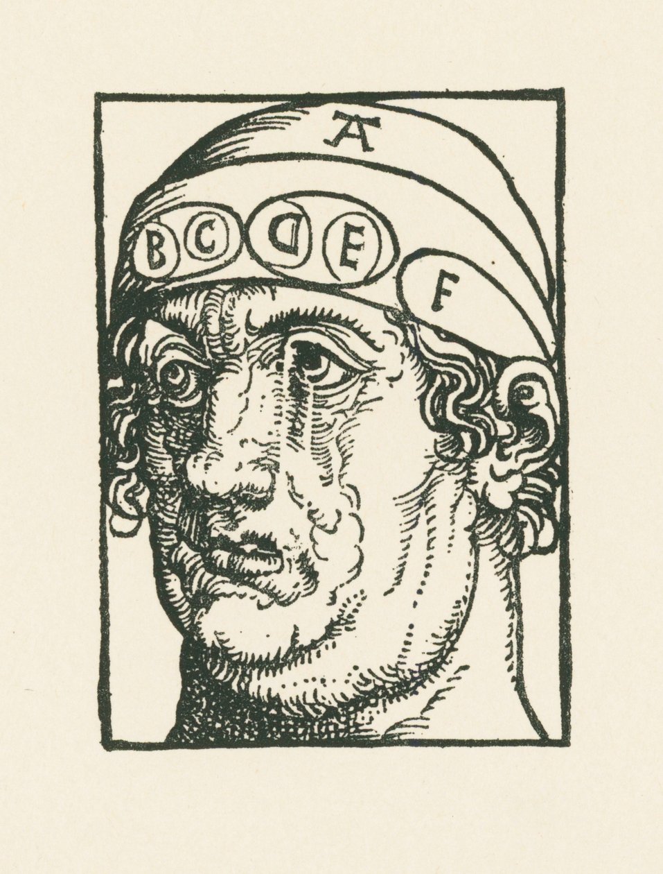 Caput pysicum - Hoofd voor de studie van frenologie door Albrecht Dürer or Duerer