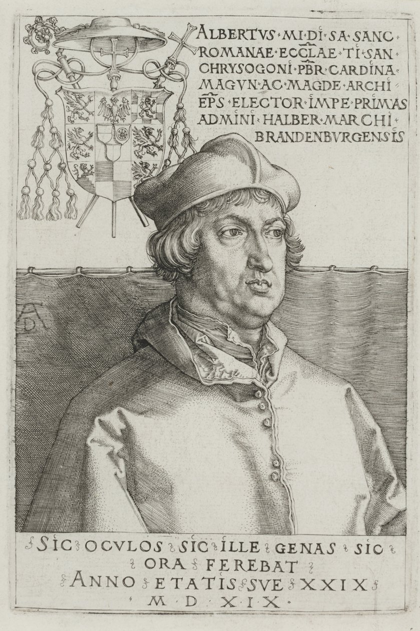 Kardinaal Albrecht van Brandenburg door Albrecht Dürer