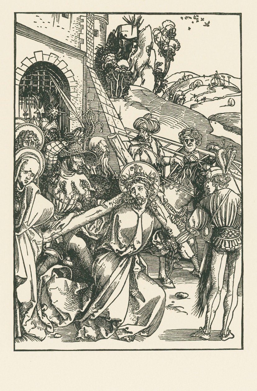 Christus draagt het kruis, ca.1500 (houtsnede) door Albrecht Dürer or Duerer