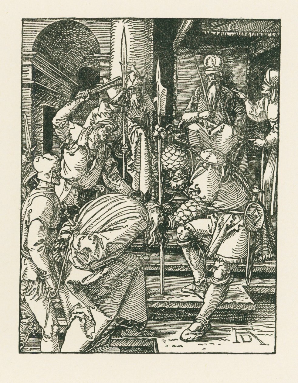 Christus voor Annas, ca. 1508-09 (houtsnede) door Albrecht Dürer or Duerer