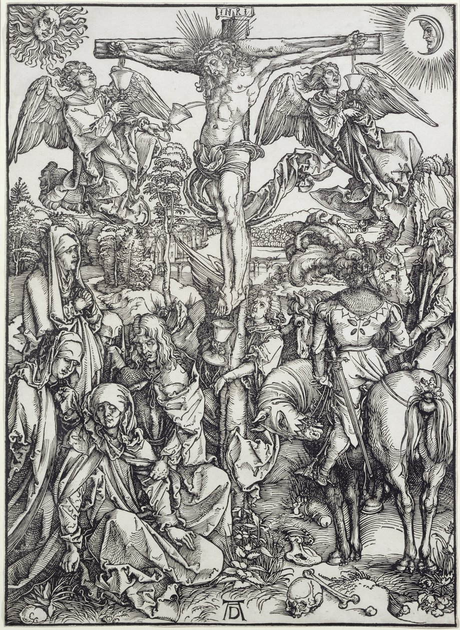 Christus aan het kruis (De Grote Passie) (gravure) door Albrecht Dürer