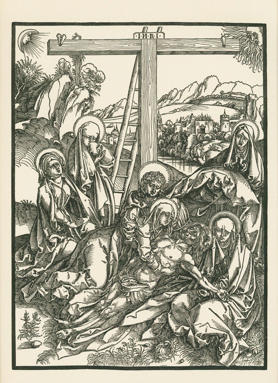 Bewening van Christus, ca. 1500 (houtsnede) door Albrecht Dürer or Duerer
