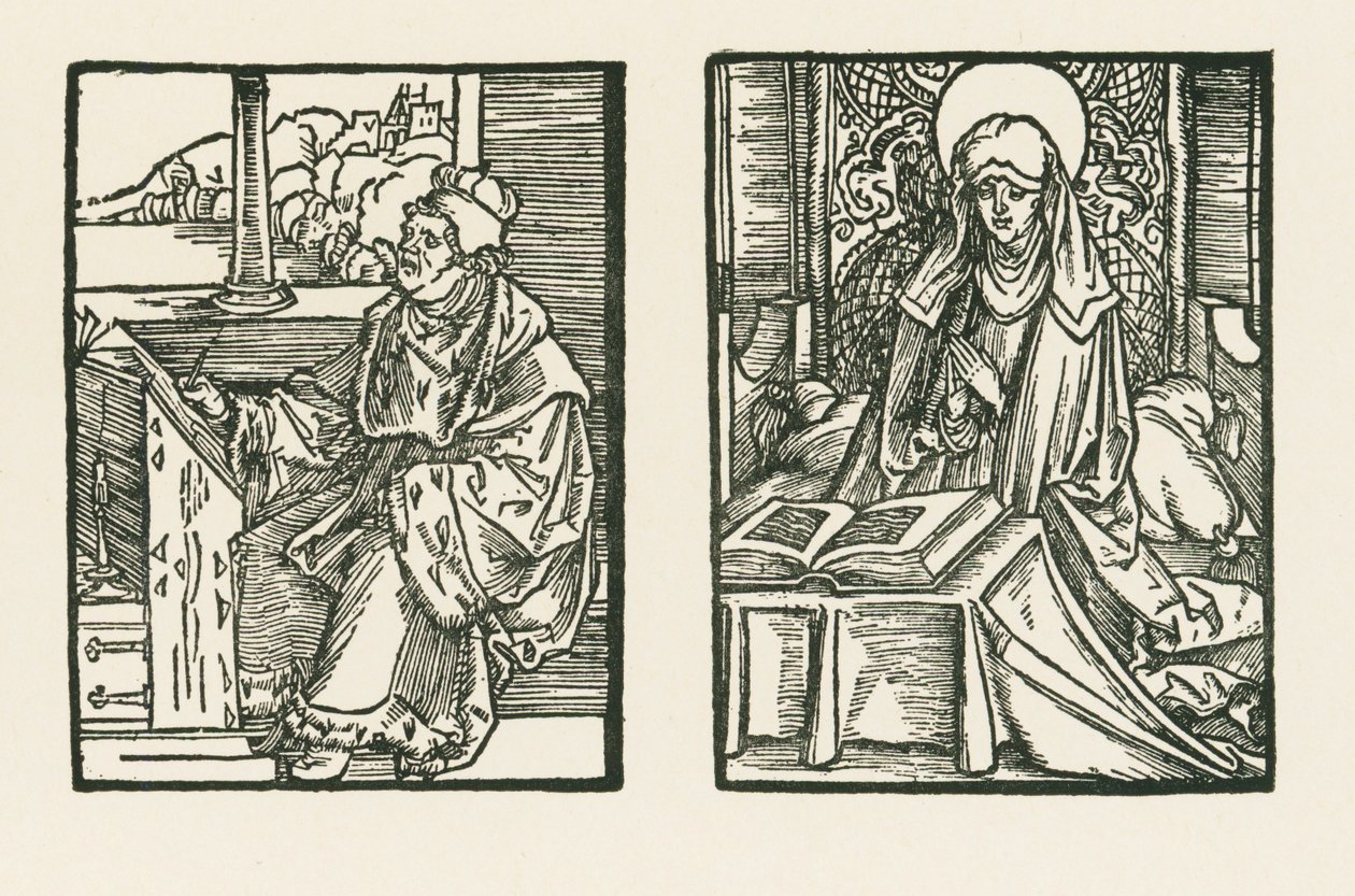 Magister Matthias, kanunnik van Linkoeping en Sint Birgitta door Albrecht Dürer or Duerer