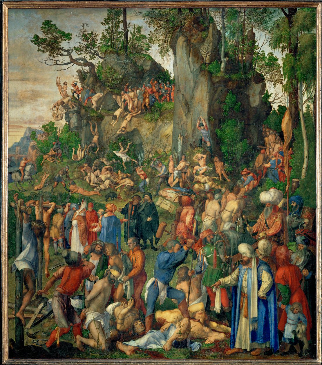 Martelaarschap van de tienduizend christenen door Albrecht Dürer or Duerer