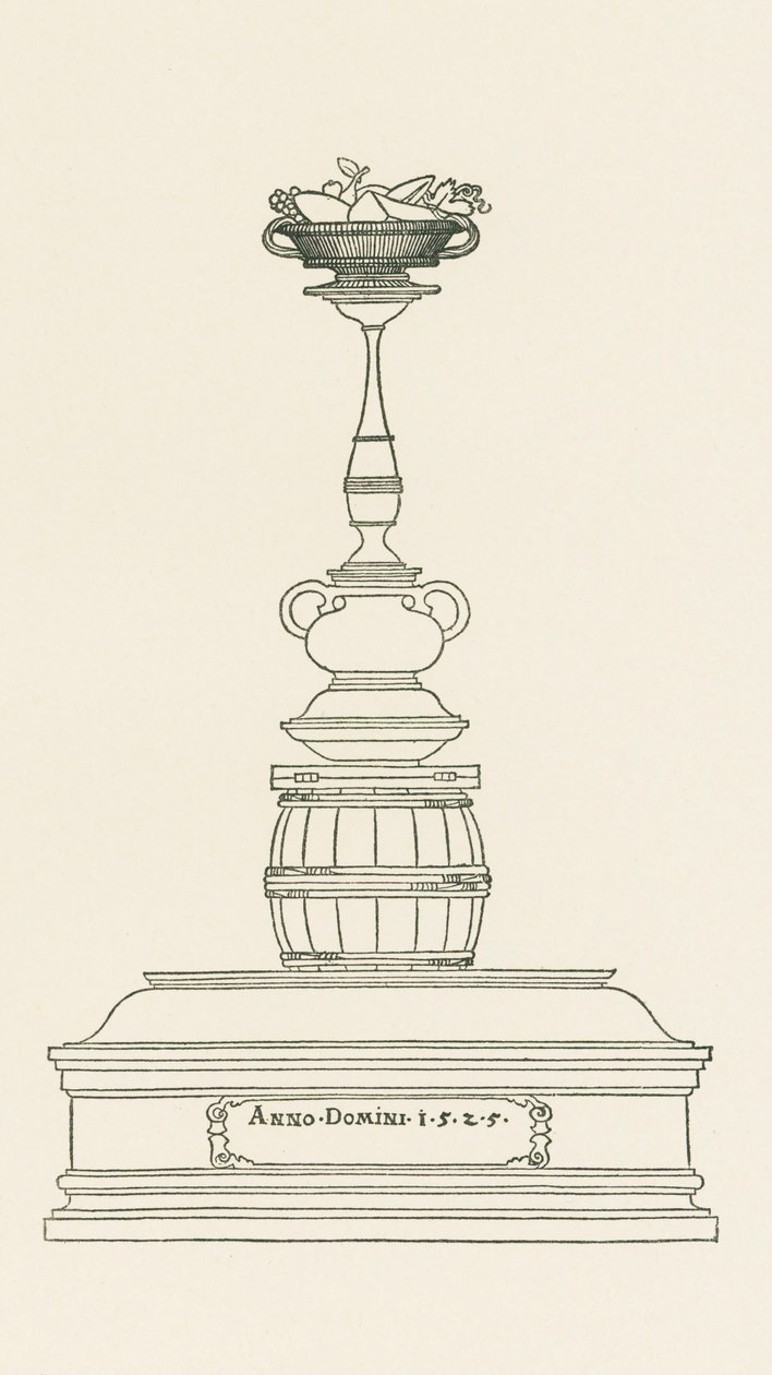 Monumentale zuil voor een dronkaard door Albrecht Dürer or Duerer
